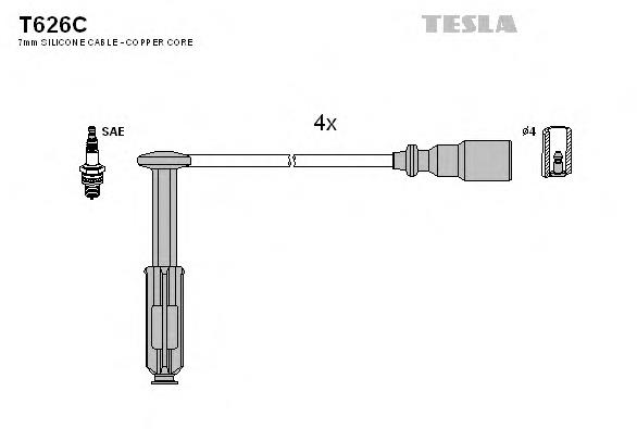 T626C Tesla juego de cables de encendido