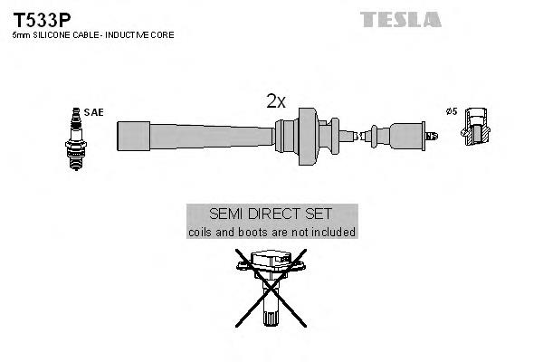 T533P Tesla cables de bujías
