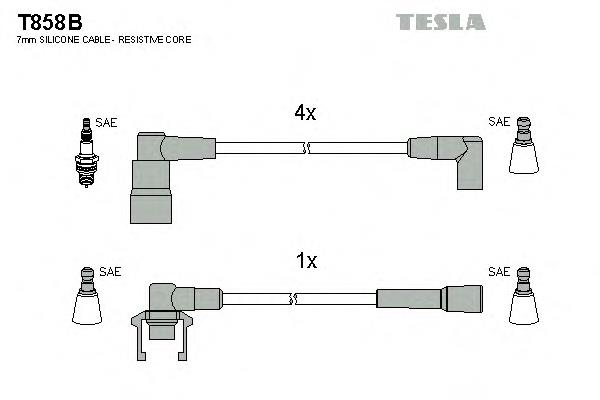 T858B Tesla cables de bujías