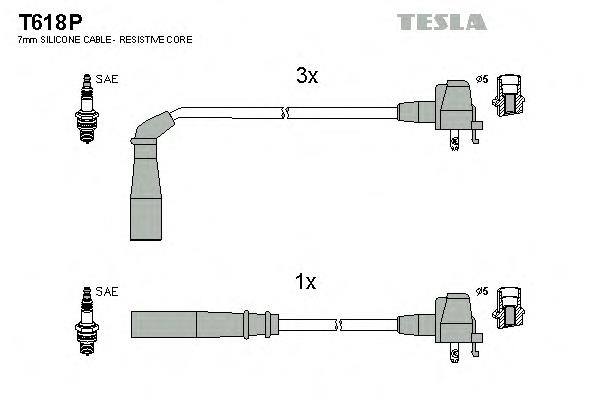 T618P Tesla juego de cables de encendido