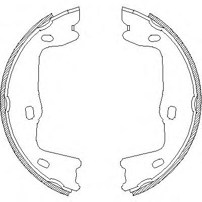 Z465100 Woking juego de zapatas de frenos, freno de estacionamiento