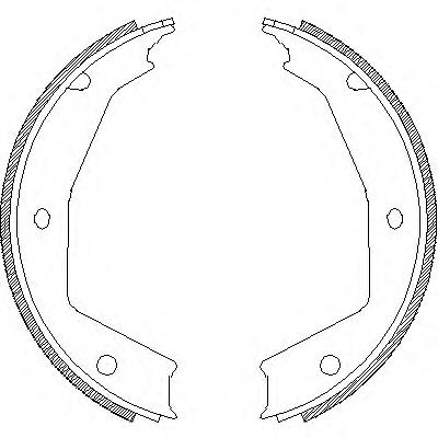 Z470500 Woking juego de zapatas de frenos, freno de estacionamiento