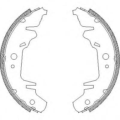 Z402000 Woking zapatas de frenos de tambor traseras