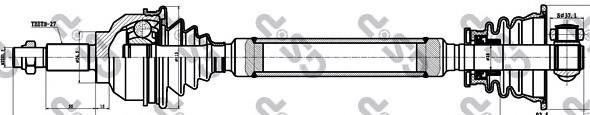 250207 GSP árbol de transmisión delantero izquierdo
