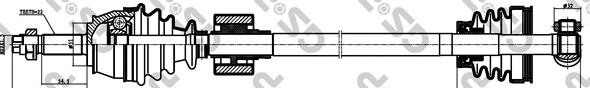 241007 GSP árbol de transmisión delantero derecho