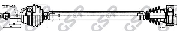 Semieje delantero derecho 6N0407450X VAG