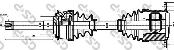 Árbol de transmisión delantero para Toyota Hilux (N)