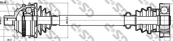 Semieje delantero derecho GSP 261004 precio, desde 194,33 EUR
