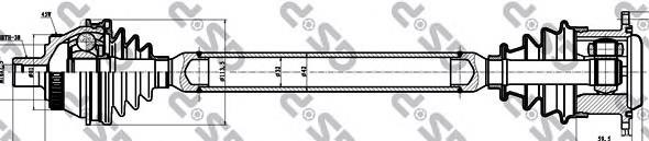 Semieje delantero derecho 4B0407452CX VAG