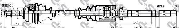 Árbol de transmisión delantero derecho VKJC4434 SKF