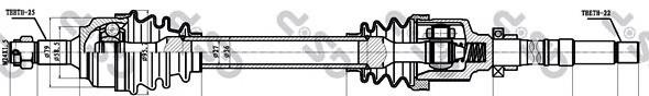 210205 GSP árbol de transmisión delantero derecho