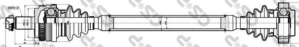 205036 GSP árbol de transmisión trasero derecho