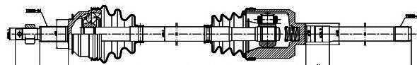 209015 GSP árbol de transmisión delantero derecho