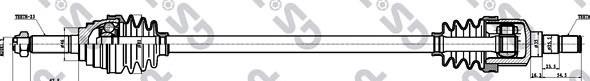 Semieje delantero derecho General Motors 96257822 precio, desde 92,93 EUR