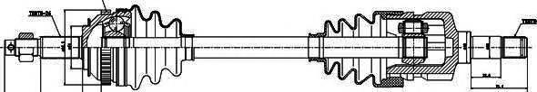 208024 GSP árbol de transmisión delantero izquierdo
