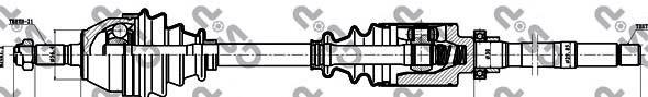210044 GSP árbol de transmisión delantero derecho