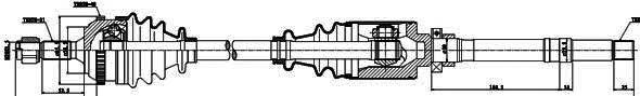 210049 GSP árbol de transmisión delantero derecho