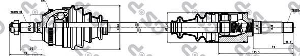 210042 GSP árbol de transmisión delantero derecho