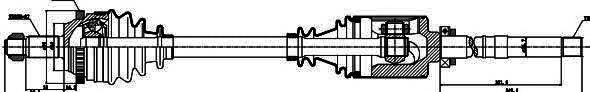 Árbol de transmisión delantero derecho 210012 GSP