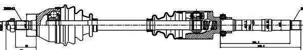210004 GSP árbol de transmisión delantero derecho
