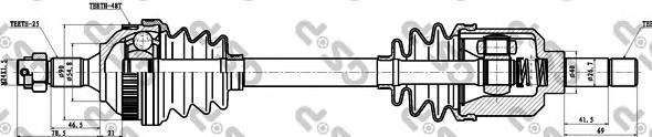 Semieje delantero izquierdo GSP 210022 precio, desde 112,46 EUR