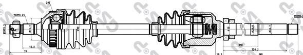 Semieje delantero derecho GSP 210023 precio, desde 86,29 EUR