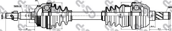 Semieje delantero izquierdo Opel 90540865