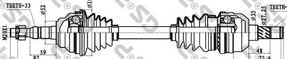 Semieje delantero izquierdo GSP 244044 precio, desde 167,71 EUR