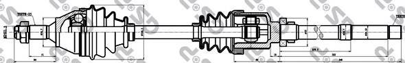 245029 GSP árbol de transmisión delantero derecho