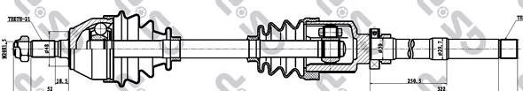 Comprar 300600 Trakmotive/Surtrack Semieje delantero derecho