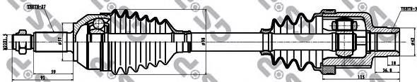 Semieje delantero derecho GSP 218005 precio, desde 92,93 EUR