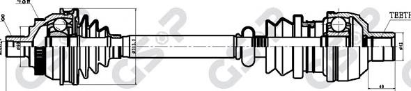 Árbol de transmisión delantero derecho 218008 GSP