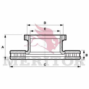 MBR5014 Arvin Meritor freno de disco delantero