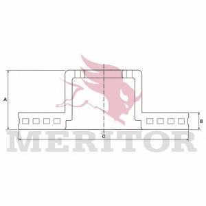 MBR5046 Arvin Meritor disco de freno trasero