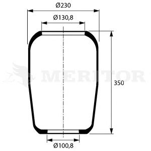 MLF8205 Arvin Meritor muelle neumático, suspensión