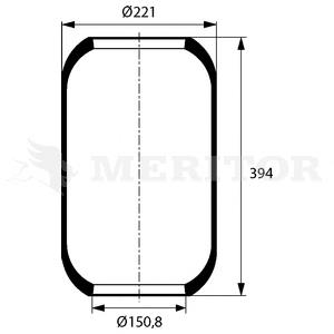 MLF8090 Arvin Meritor muelle neumático, suspensión