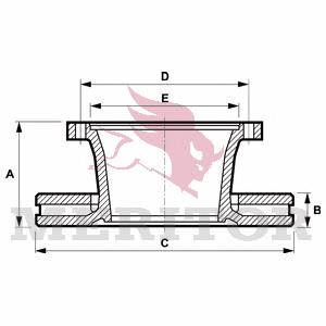 MBR5073 Arvin Meritor disco de freno trasero