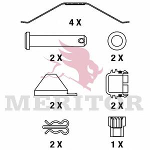 MDP3167K Arvin Meritor pastillas de freno traseras