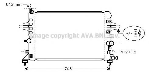 Radiador de água para Opel Astra  (L35)