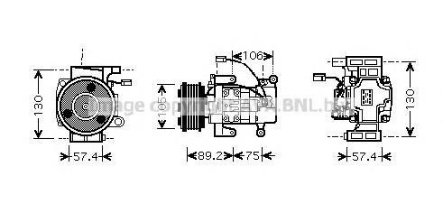 MZK208 Prasco compresor de aire acondicionado