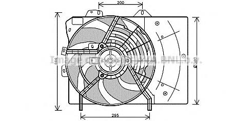 Ventilador (rodete +motor) refrigeración del motor con electromotor completo Peugeot 207 WA, WC