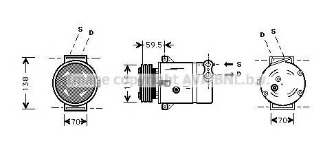 OLK273 Prasco compresor de aire acondicionado