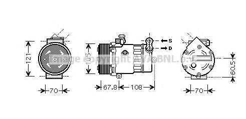 OLK477 Prasco compresor de aire acondicionado