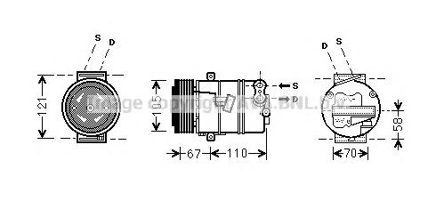 OLK494 Prasco compresor de aire acondicionado