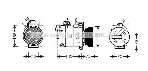 OLK376 Prasco compresor de aire acondicionado