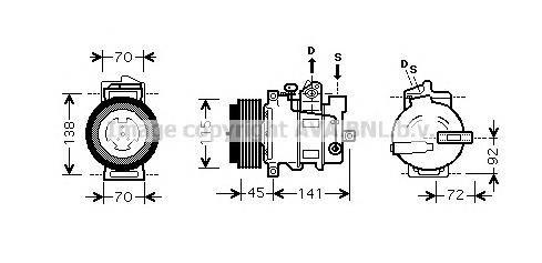 MSK439 Prasco compresor de aire acondicionado