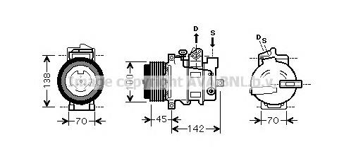 MSK430 Prasco compresor de aire acondicionado