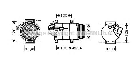 MSK434 Prasco compresor de aire acondicionado