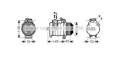 MSK530 Prasco compresor de aire acondicionado