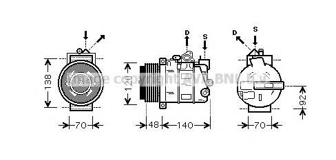 MSK393 Prasco compresor de aire acondicionado